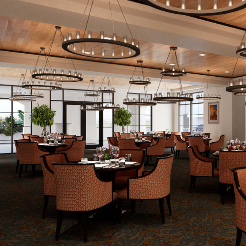Ladera is planned to offer an elevated dining experience featuring chef-prepared cuisine, seasonal ingredients, and warm hospitality in a beautifully designed setting.