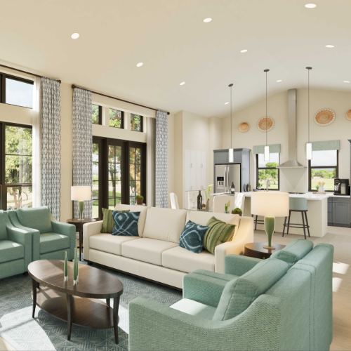 Thoughtfully planned living spaces will combine timeless style, natural light, and modern comfort throughout each villa residence.