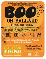 Boo on Ballard Presented by the Wylie Downtown Merchants Association, The Cross Church, and the City of Wylie