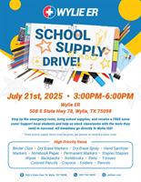 Wylie ER - School Supply Drive