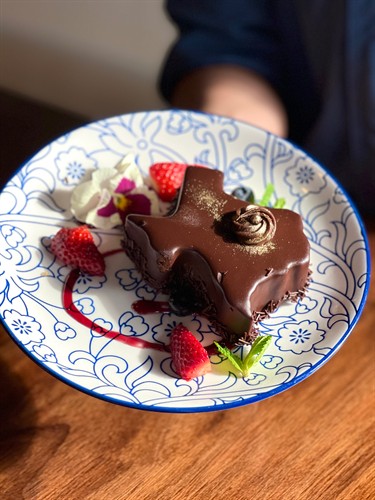 Texas-Shaped Chocolate Cake
