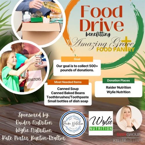 Food Drive for Amazing Grace Food Pantry with other local businesses