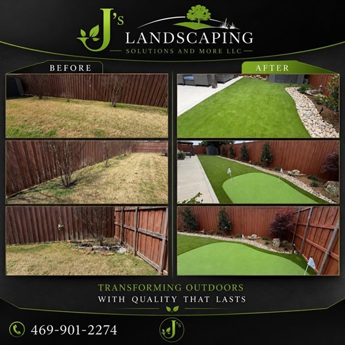 Before and after of a backyard transformation