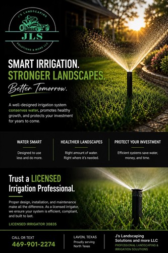 Every Drop Matters.  Water is becoming one of our most valuable resources. An irrigation system shouldn’t just turn on and spray it should be designed to deliver the right amount of water, in the right place, at the right time.