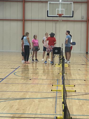 Clemmer Classic Instructors teaching pickleball!