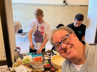 Having fun at an Adult Sushi class Having fun at an Adult Sushi class