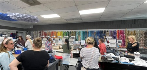 Touring the production area