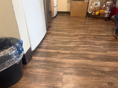 Sunk in floor before