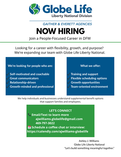 Globe Life Liberty National Gaither-Everett Agencies is Hiring