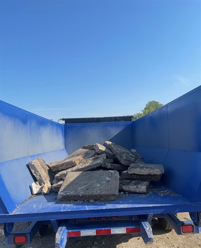 small concrete load haul off