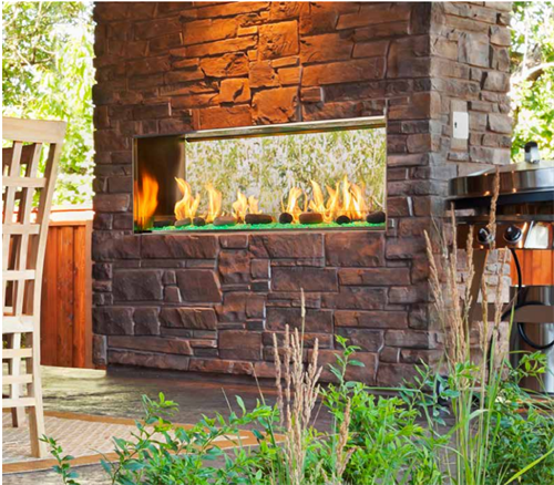 Lanai See-Through Fireplace