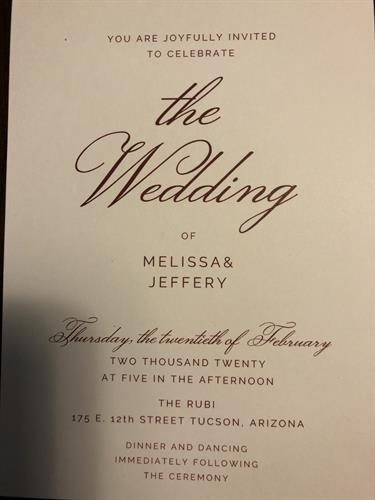 Wedding Invitations/Fliers