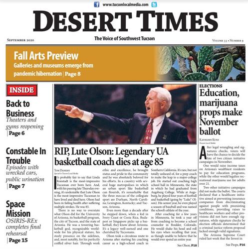 Desert Times - Monthly Newspaper / Southwest Tucson