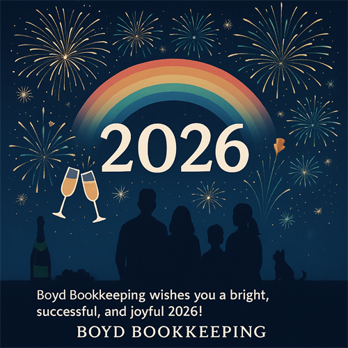 Happy New Year wishes from Boyd Bookkeeping!