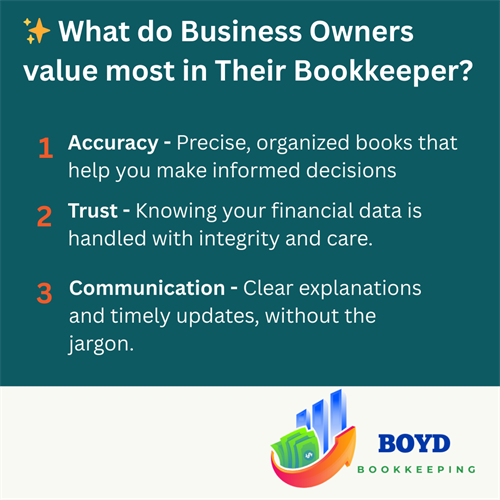 What do Business Owners value most in Their Bookkeeper?