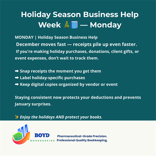 Holiday receipts add up fast — track them now.