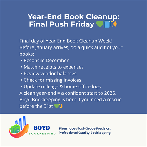 Here’s your final push — clean your books before the clock strikes 2026.