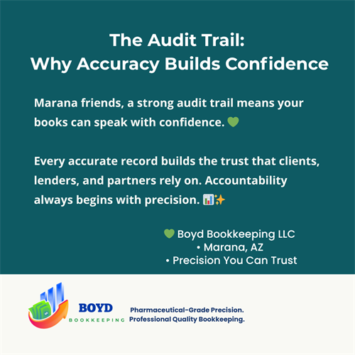 Marana business owners — accurate books inspire confidence. Let’s keep every number aligned. ???? #LocalBusiness #BoydBookkeeping