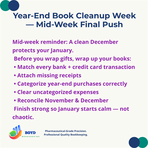 December cleanup protects your January. Finish 2025 strong!