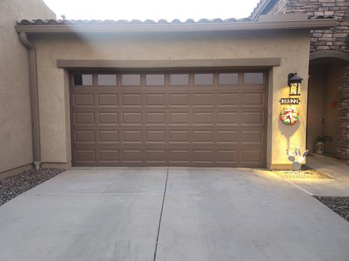 Replaced broken panels on door, installed new drums & installed new springs