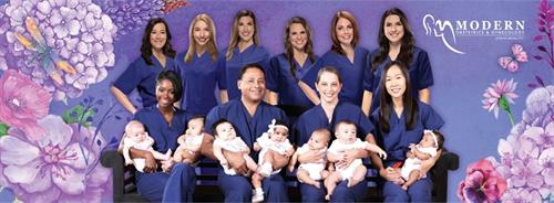 Our Modern ObGyn team of providers and Modern ObGyn Babies!
