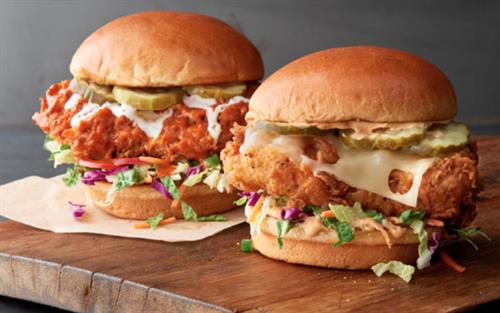 Hand-Breaded Chicken Sandwiches - Nashville Hot & Southern Style 