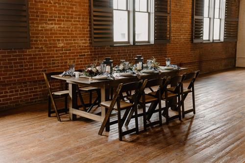 Farm Table with Tableware