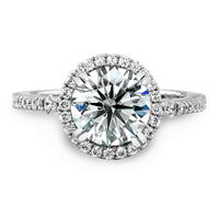 18k Halo Engagement Ring