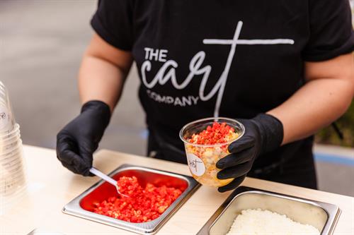 Fresh corn cups with yummy toppings