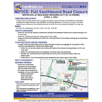 Notice: Full Southbound Road Closure 