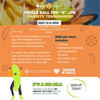 Pickleball for ''A'' Life Charity Tournament