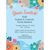 HUSD Business & Community Partner Breakfast - Spring 2024