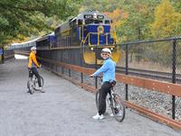 Rail Trail Biking through the Lehigh Gorge