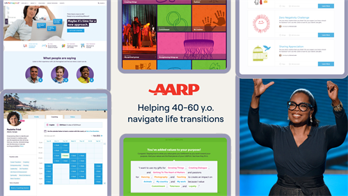 We conceived, designed and launched a digital platform designed to help 40-60 year-olds navigate life transitions