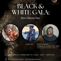 Black & White Gala: Rare Disease Day (Wearing our strips for Rare Disease) 