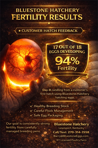 Our Hatching Eggs-High Fertility Rate