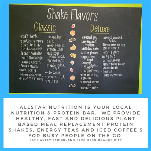 Over 40 shake flavors to choose from