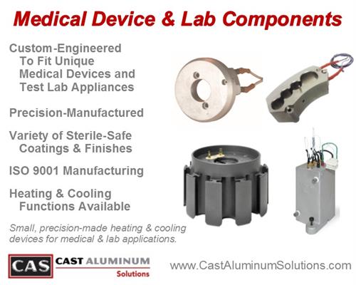 Medical Device & Lab Appliance Heaters from Cast Aluminum Solutions