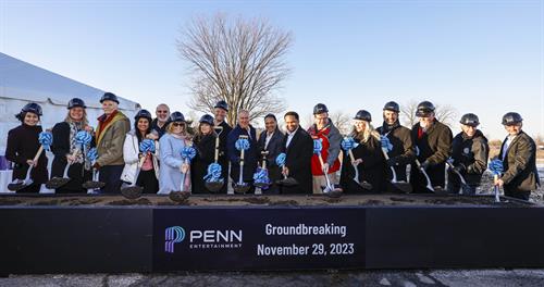 Hollywood Casino Aurora Groundbreaking Ceremony - City and State Officials 