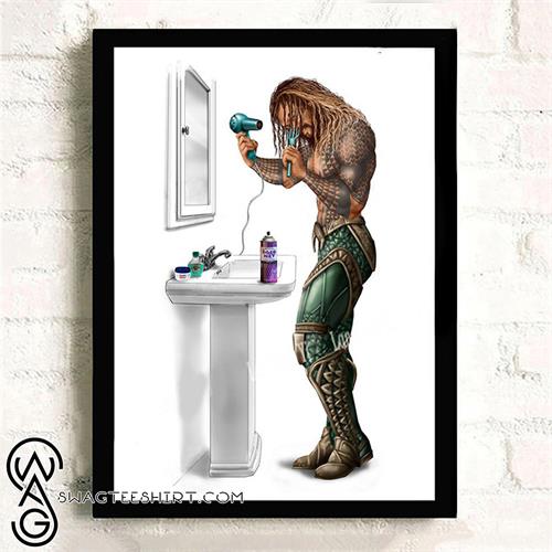 Gallery Image Superhero-bathroom-aquaman-drying-his-hair-poster.jpg