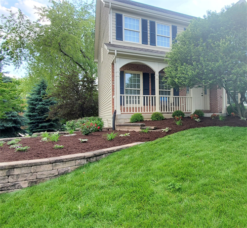 Custom Stone Raised Landscape Beds