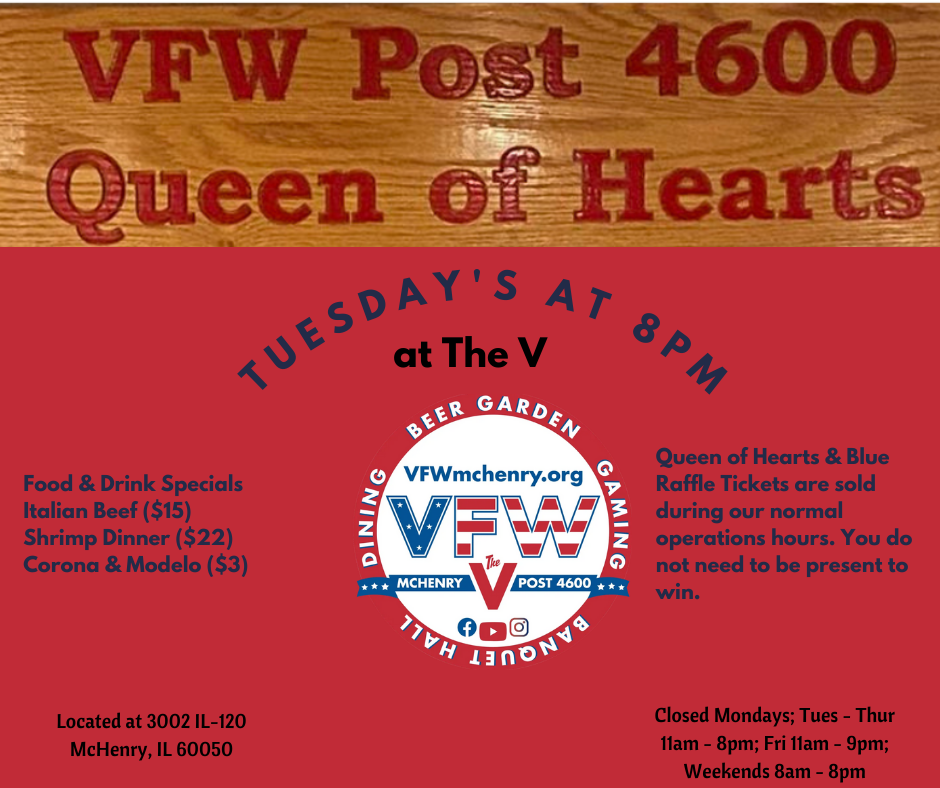 Queen of Hearts at McHenry VFW Post 4600 Oct 8, 2024