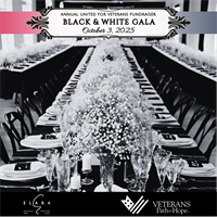 2025 Veterans Path to Hope Annual United for Veterans Fundraising Black and White Gala