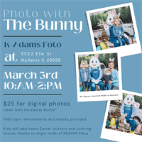 Photos with the Bunny at K-Adams Foto Studio
