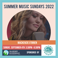 Live Music at Miller Point - Mackenzie O’Brien - Sunday, September 4th, 3:30pm-6:30pm