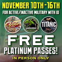 FREE Platinum Passes for Active and Inactive Military 11/10-11/16