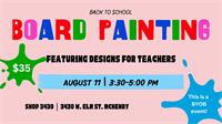 Back to School Board Painting