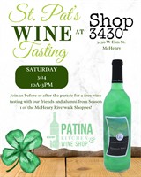 St Patricks Day Wine Tasting