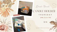 Dried Floral Candle Holder
