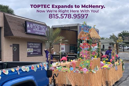 McHenry, we're officially HERE and so excited to be a part of your community! ?? Our TOPTEC team had an incredible time at the McHenry Fiesta Days Parade this past Sunday. It was fantastic to see so many friendly faces! We're proud to serve McHenry with all your heating, cooling, plumbing, and electrical needs. Give us a call at 815.578.9597!